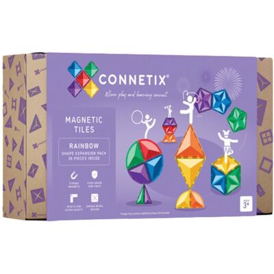 Klocki Magnetyczne Rainbow Shape Expansion Pack 36 Elementów Connetix Klocki Magnetyczne Rainbow Shape Expansion Pack 36 Elementów Connetix