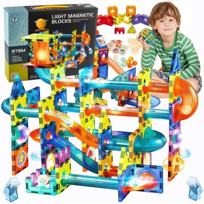 LandToys KLOCKI MAGNETYCZNE ŚWIECĄCE KONSTRUKCYJNE KULODROM 3D ZESTAW 110 EL PREZENT LandToys KLOCKI MAGNETYCZNE ŚWIECĄCE KONSTRUKCYJNE KULODROM 3D ZESTAW 110 EL PREZENT