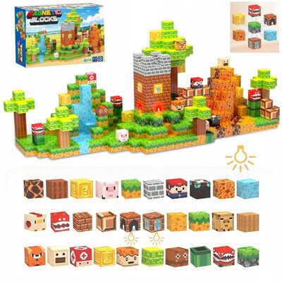 Active Hobby Klocki Magnetyczne Świecące Sześciany PIKSELE Klocki Konstrukcyjne 137 el Active Hobby Klocki Magnetyczne Świecące Sześciany PIKSELE Klocki Konstrukcyjne 137 el