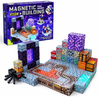 Inny producent Klocki Magnetyczne Sześciany 104 szt. - 8 Magnesów - Cała Sceneria Inny producent Klocki Magnetyczne Sześciany 104 szt. - 8 Magnesów - Cała Sceneria