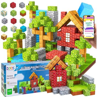 Pltb KLOCKI MAGNETYCZNE SZEŚCIANY 3D PIXELE ZESTAW 100 EL PREZENT DLA DZIECI NA ŚWIĘTA + EBOOK Pltb KLOCKI MAGNETYCZNE SZEŚCIANY 3D PIXELE ZESTAW 100 EL PREZENT DLA DZIECI NA ŚWIĘTA + EBOOK