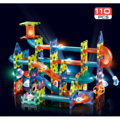 brak danych Klocki Magnetyczne Tor Kulkowy 110 el ŚWIECĄCY LED Marble Run Kulodrom brak danych Klocki Magnetyczne Tor Kulkowy 110 el ŚWIECĄCY LED Marble Run Kulodrom