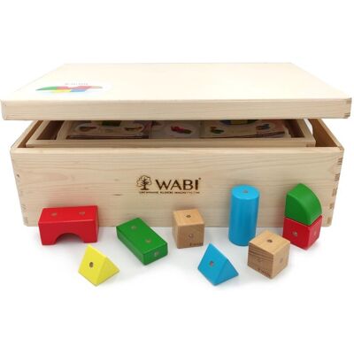 Klocki Magnetyczne WABI Zestaw Edukacyjny 120 el. + tacka magnetyczna WABI Pad Klocki Magnetyczne WABI Zestaw Edukacyjny 120 el. + tacka magnetyczna WABI Pad