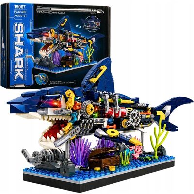 SkibiStore Klocki Mechaniczny Rekin Ryba 499 El Zestaw Klocków Dla Dzieci SkibiStore Klocki Mechaniczny Rekin Ryba 499 El Zestaw Klocków Dla Dzieci