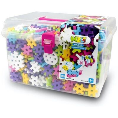 Klocki Meli Constructor Pink Travel Box 1000 el. Klocki Meli Constructor Pink Travel Box 1000 el.