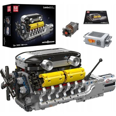 KLOCKI MOULD KING 10202 SILNIK LAMBORGHINI V12 ENGINE & GEARBOX 1260 EL. KLOCKI MOULD KING 10202 SILNIK LAMBORGHINI V12 ENGINE & GEARBOX 1260 EL.