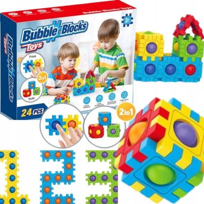 Trifox Klocki Pop It 24 Elementy Zabawka Dla Dzieci Trifox Klocki Pop It 24 Elementy Zabawka Dla Dzieci