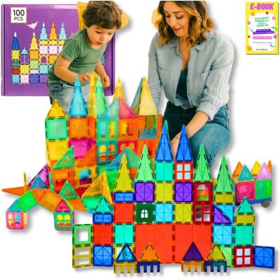 Pltb KLOCKI PREZENT Klocki Magnetyczne Konstrukcyjne Edukacyjne ZESTAW 100 EL DUŻE PANELE 3D + EBOOK Pltb KLOCKI PREZENT Klocki Magnetyczne Konstrukcyjne Edukacyjne ZESTAW 100 EL DUŻE PANELE 3D + EBOOK