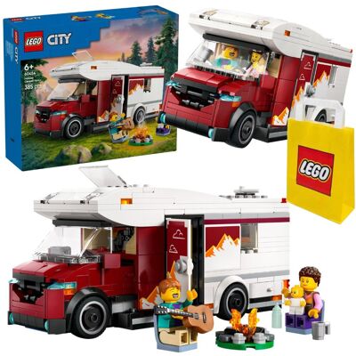 Klocki Samochód LEGO City Miasto Wakacyjna przygoda Kamper Camper Van Biwak + Torba Prezentowa Lego Klocki Samochód LEGO City Miasto Wakacyjna przygoda Kamper Camper Van Biwak + Torba Prezentowa Lego