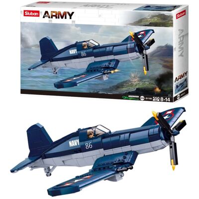 Klocki Sluban Samolot Myśliwiec F4u Fighter 550 El. Klocki Sluban Samolot Myśliwiec F4u Fighter 550 El.