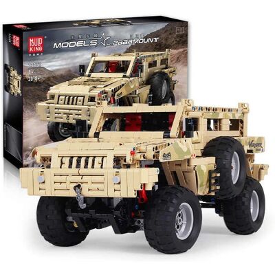 Klocki Technic Militarne Terenówka Hummer 2028 Elementów - Mould King 13131 Klocki Technic Militarne Terenówka Hummer 2028 Elementów - Mould King 13131
