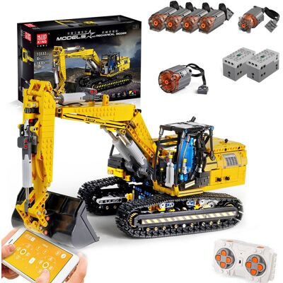 Klocki Technic Wielka Koparka Zdalnie Sterowana - Mould King 13112 Klocki Technic Wielka Koparka Zdalnie Sterowana - Mould King 13112