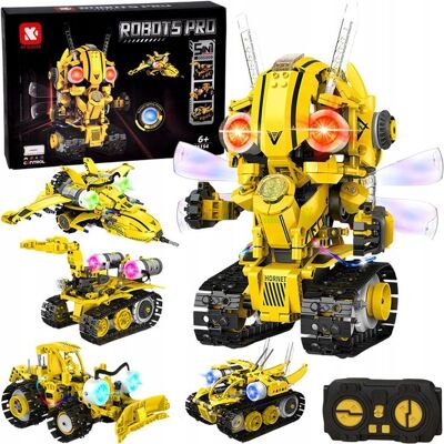 JOKOMISIADA Klocki Techniczne Robots Pro 5w1 Zestaw Pilot + światło LED 673ele RC0743 JOKOMISIADA Klocki Techniczne Robots Pro 5w1 Zestaw Pilot + światło LED 673ele RC0743
