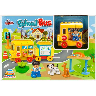 Norimpex Klocki Zestaw Autobus Szkolny 39El. 3 Figurki Norimpex Klocki Zestaw Autobus Szkolny 39El. 3 Figurki