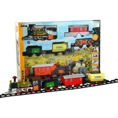 Import LEANToys Kolejka Elektryczna Train Set 4 Wagony Lokomotywa Import LEANToys Kolejka Elektryczna Train Set 4 Wagony Lokomotywa