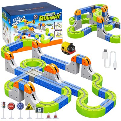 click4toys KOLEJKA MAGNETYCZNA KLOCKI LOKOMOTYWA ELEKTRYCZNA ZESTAW DLA DZIECI 123 EL click4toys KOLEJKA MAGNETYCZNA KLOCKI LOKOMOTYWA ELEKTRYCZNA ZESTAW DLA DZIECI 123 EL