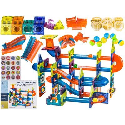 Lean Toys Kolorowe Klocki Magnetyczne, Kulodrom Lean Toys Kolorowe Klocki Magnetyczne, Kulodrom