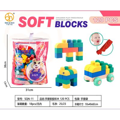 Lean Toys Kolorowy Zestaw Miękkie Klocki Lean Toys Kolorowy Zestaw Miękkie Klocki