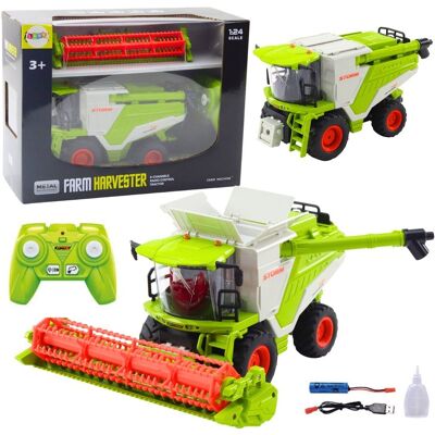 Lean Toys Kombajn Z Hederem Do Zboża 2w1 Zdalnie Sterowany RC Efekt Dymny 2.4G Lean Toys Kombajn Z Hederem Do Zboża 2w1 Zdalnie Sterowany RC Efekt Dymny 2.4G