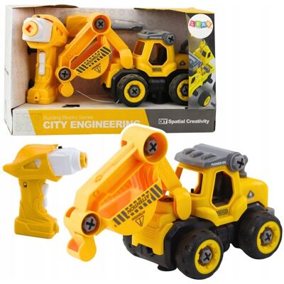 Lean Toys Koparka Do Skręcania Zdalnie Sterowana RC Wkrętarka Żółta 2w1 Lean Toys Koparka Do Skręcania Zdalnie Sterowana RC Wkrętarka Żółta 2w1