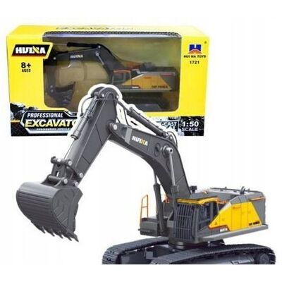 Lean Toys KOPARKA GĄSIENICOWA METALOWA CZARNA 1:50 Lean Toys KOPARKA GĄSIENICOWA METALOWA CZARNA 1:50