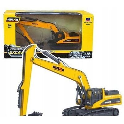 Lean Toys KOPARKA GĄSIENICOWA METALOWA ŻÓŁTA 1:50 Lean Toys KOPARKA GĄSIENICOWA METALOWA ŻÓŁTA 1:50