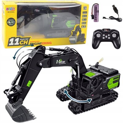 Lean Toys Koparka Gąsienicowa Zdalnie Sterowana 2.4G 11CH Czarna Lean Toys Koparka Gąsienicowa Zdalnie Sterowana 2.4G 11CH Czarna