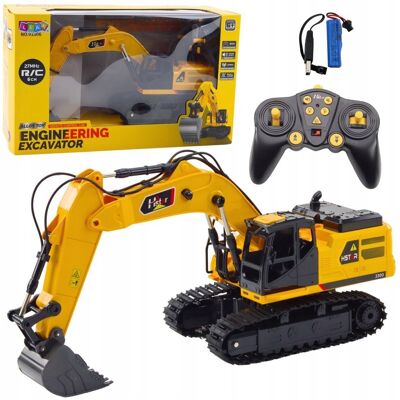 Lean Toys Koparka Gąsienicowa Zdalnie Sterowana RC Dźwięki 6CH 27MHz Lean Toys Koparka Gąsienicowa Zdalnie Sterowana RC Dźwięki 6CH 27MHz
