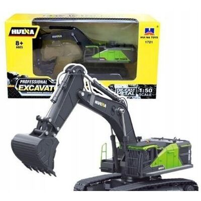 Lean Toys KOPARKA GĄSIENICOWA ZIELONA 1:50 Lean Toys KOPARKA GĄSIENICOWA ZIELONA 1:50