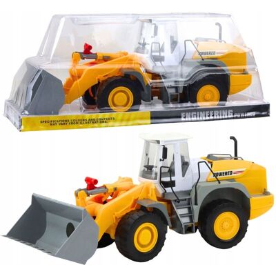 Lean Toys Koparka Pojazd Budowlany Duża Ruchoma Łyżka Szaro-Żółta Lean Toys Koparka Pojazd Budowlany Duża Ruchoma Łyżka Szaro-Żółta