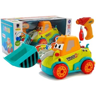 Lean Toys Koparka Spychacz do Rozkręcania DIY Majsterkowicz Wiertarka 24 elementy Lean Toys Koparka Spychacz do Rozkręcania DIY Majsterkowicz Wiertarka 24 elementy