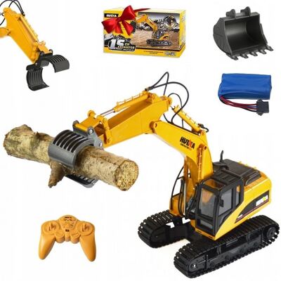 HUINA Koparka Zdalnie Sterowana Gąsienicowa +Chwytacz 2W1 Metal Prezent Na Pilota HUINA Koparka Zdalnie Sterowana Gąsienicowa +Chwytacz 2W1 Metal Prezent Na Pilota