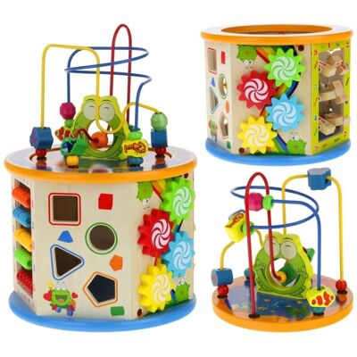 Artemis Kostka Drewniana Edukacyjna Sorter 8w1 Labirynt Skrzynka Zegar Zabawka Artemis Kostka Drewniana Edukacyjna Sorter 8w1 Labirynt Skrzynka Zegar Zabawka