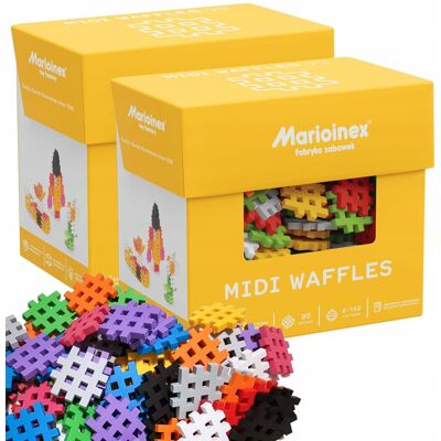 Marioinex Fabryka Zabawek Kreatywne Klocki Marioinex Wafle Midi, 180 Szt (Duopack, 2 X 90) Marioinex Fabryka Zabawek Kreatywne Klocki Marioinex Wafle Midi, 180 Szt (Duopack, 2 X 90)