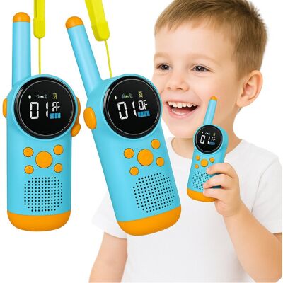 AMT Krótkofalówki Dla Dzieci 2szt Walkie-talkie Latarka Wyświetlacz Prezent AMT Krótkofalówki Dla Dzieci 2szt Walkie-talkie Latarka Wyświetlacz Prezent
