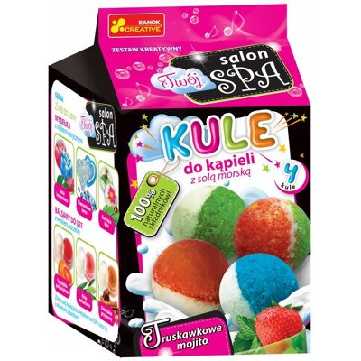 Creative Kule do Kąpieli z solą morską. Truskawkowe Mojito Creative Kule do Kąpieli z solą morską. Truskawkowe Mojito