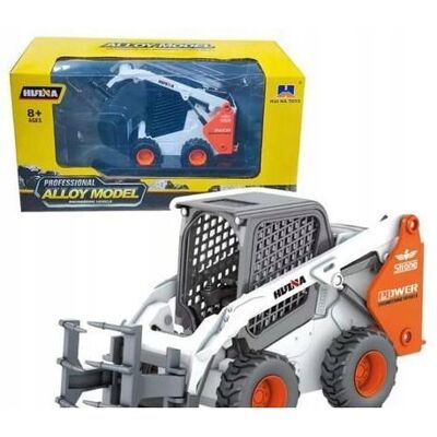Lean Toys Ładowarka Kołowa Z Hwytakiem Biała 1:50 Lean Toys Ładowarka Kołowa Z Hwytakiem Biała 1:50