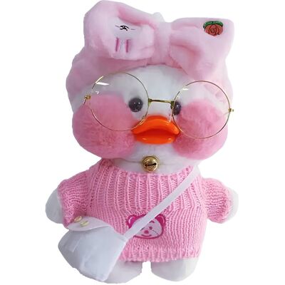 Inny producent Lalafanfan kaczka pluszowa 30 cm urocza maskotka z akcesoriami dla dzieci Inny producent Lalafanfan kaczka pluszowa 30 cm urocza maskotka z akcesoriami dla dzieci
