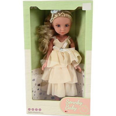 Midex Lalka 34Cm Jak Żywa Realistyczna Twarz Dziewczynka Z Blond Włosami Sukienka Midex Lalka 34Cm Jak Żywa Realistyczna Twarz Dziewczynka Z Blond Włosami Sukienka