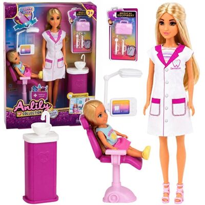 Lean Toys Lalka Anlily Dentystka Gabinet Krzesło Dentystyczne Akcesoria Zestaw Lean Toys Lalka Anlily Dentystka Gabinet Krzesło Dentystyczne Akcesoria Zestaw