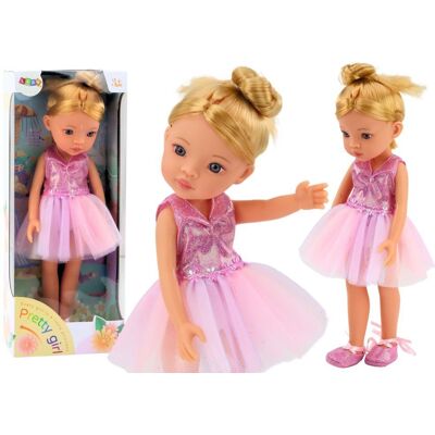Lean Toys Lalka Baletnica Różowa Laleczka Balerina Sukienka 33cm Lean Toys Lalka Baletnica Różowa Laleczka Balerina Sukienka 33cm