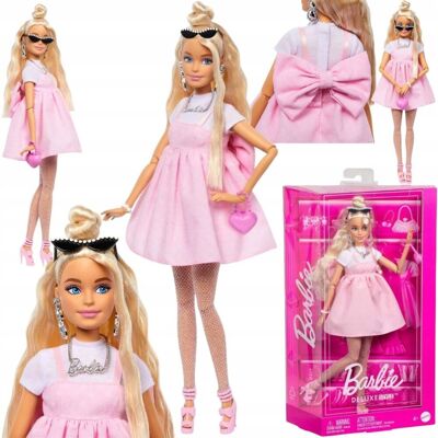 nieznany producent LALKA BARBIE DELUXE STYLE RÓŻOWA SUKIENKĄ Z KOKARDĄ TOREBKĄ OKULARAMI nieznany producent LALKA BARBIE DELUXE STYLE RÓŻOWA SUKIENKĄ Z KOKARDĄ TOREBKĄ OKULARAMI