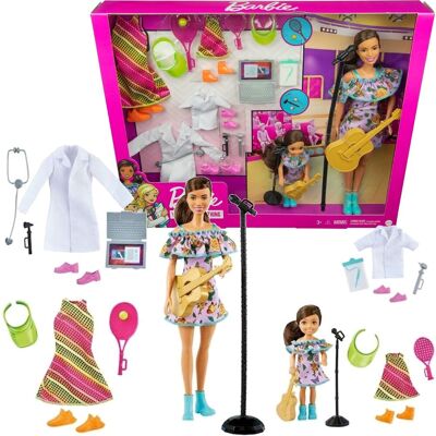 Mattel Lalka Barbie i Chelsea duży zestaw Kariera Zawody Mattel Lalka Barbie i Chelsea duży zestaw Kariera Zawody