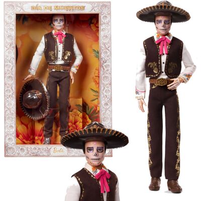 Mattel Lalka Barbie Ken Meksykańska Kolekcjonerska Dia de Muertos Święto Zmarłych Mattel Lalka Barbie Ken Meksykańska Kolekcjonerska Dia de Muertos Święto Zmarłych