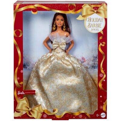 Mattel Lalka Barbie Signature Świąteczna 29 cm kolekcjonerska Brązowe włosy JBH97 Mattel Lalka Barbie Signature Świąteczna 29 cm kolekcjonerska Brązowe włosy JBH97
