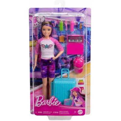 Mattel Lalka Barbie Skipper Podróżniczka zestaw walizka akcesoria Mattel Lalka Barbie Skipper Podróżniczka zestaw walizka akcesoria