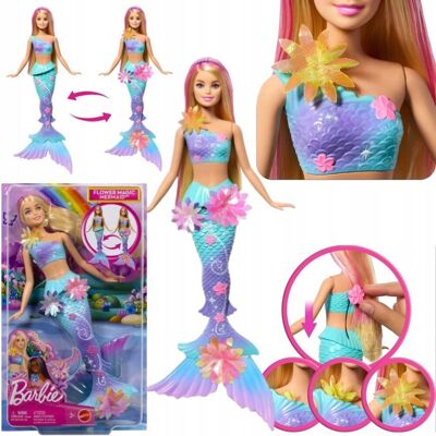 nieznany producent LALKA BARBIE SYRENKA Z DŁUGIMI WŁOSAMI ROZKWITAJĄCE KWIATY BLONDYNKA SYRENA nieznany producent LALKA BARBIE SYRENKA Z DŁUGIMI WŁOSAMI ROZKWITAJĄCE KWIATY BLONDYNKA SYRENA