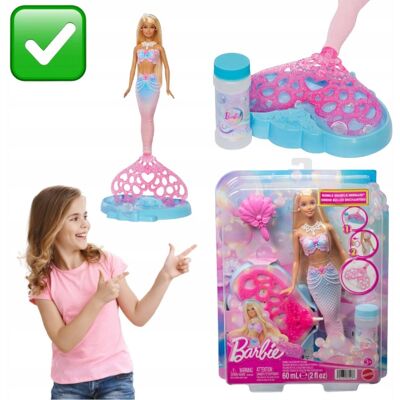 nieznany producent LALKA BARBIE SYRENKA ZESTAW MAGICZNE BAŃKI PREZENT DLA DZIECKA MATTEL nieznany producent LALKA BARBIE SYRENKA ZESTAW MAGICZNE BAŃKI PREZENT DLA DZIECKA MATTEL