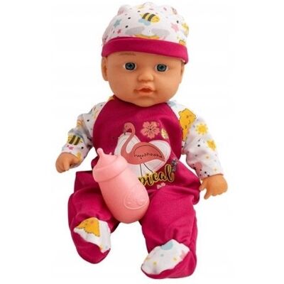 ASKATO Lalka Bobas 30 Cm W Piżamie Z Flamingiem I Butelką Mówi Gaworzy Śmieje Się ASKATO Lalka Bobas 30 Cm W Piżamie Z Flamingiem I Butelką Mówi Gaworzy Śmieje Się