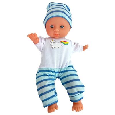 LEANToys Lalka Bobas Niebieska Piżama w LEANToys Lalka Bobas Niebieska Piżama w